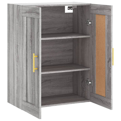 vidaXL Wall Mounted Cabinet Grey Sonoma 69.5x34x90 cm Engineered Wood 6