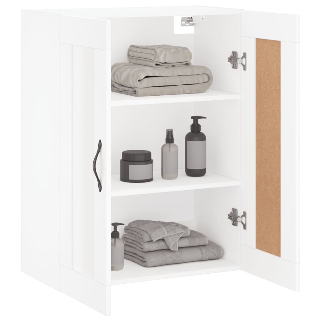 vidaXL Wall Mounted Cabinet White 69.5x34x90 cm Engineered Wood 5