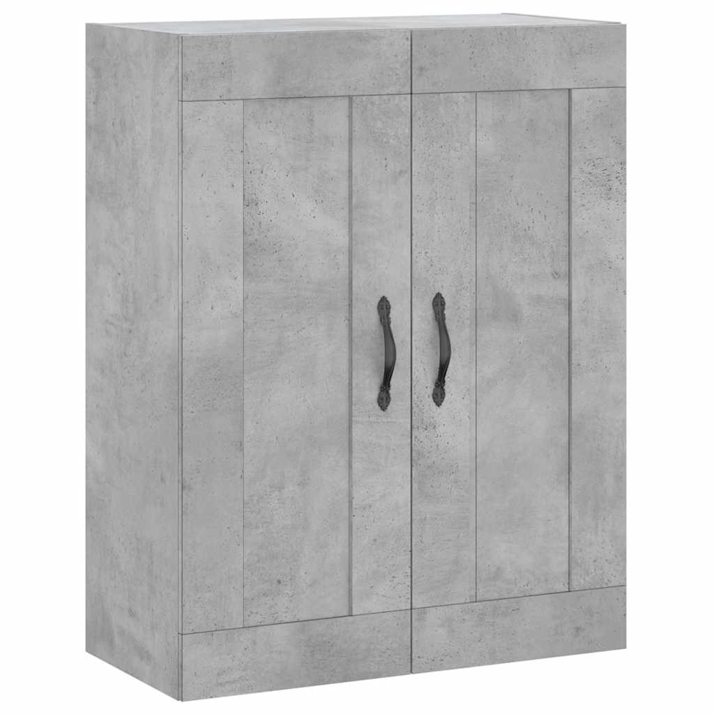 vidaXL Wall Mounted Cabinet Concrete Grey 69.5x34x90 cm Engineered Wood 2