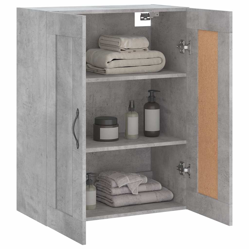 vidaXL Wall Mounted Cabinet Concrete Grey 69.5x34x90 cm Engineered Wood 5