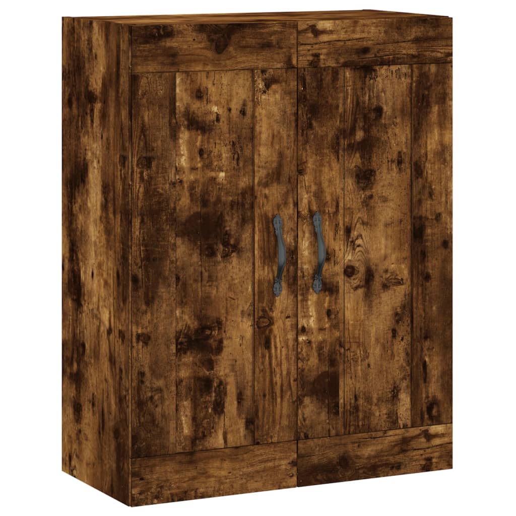 vidaXL Wall Mounted Cabinet Smoked Oak 69.5x34x90 cm Engineered Wood 2