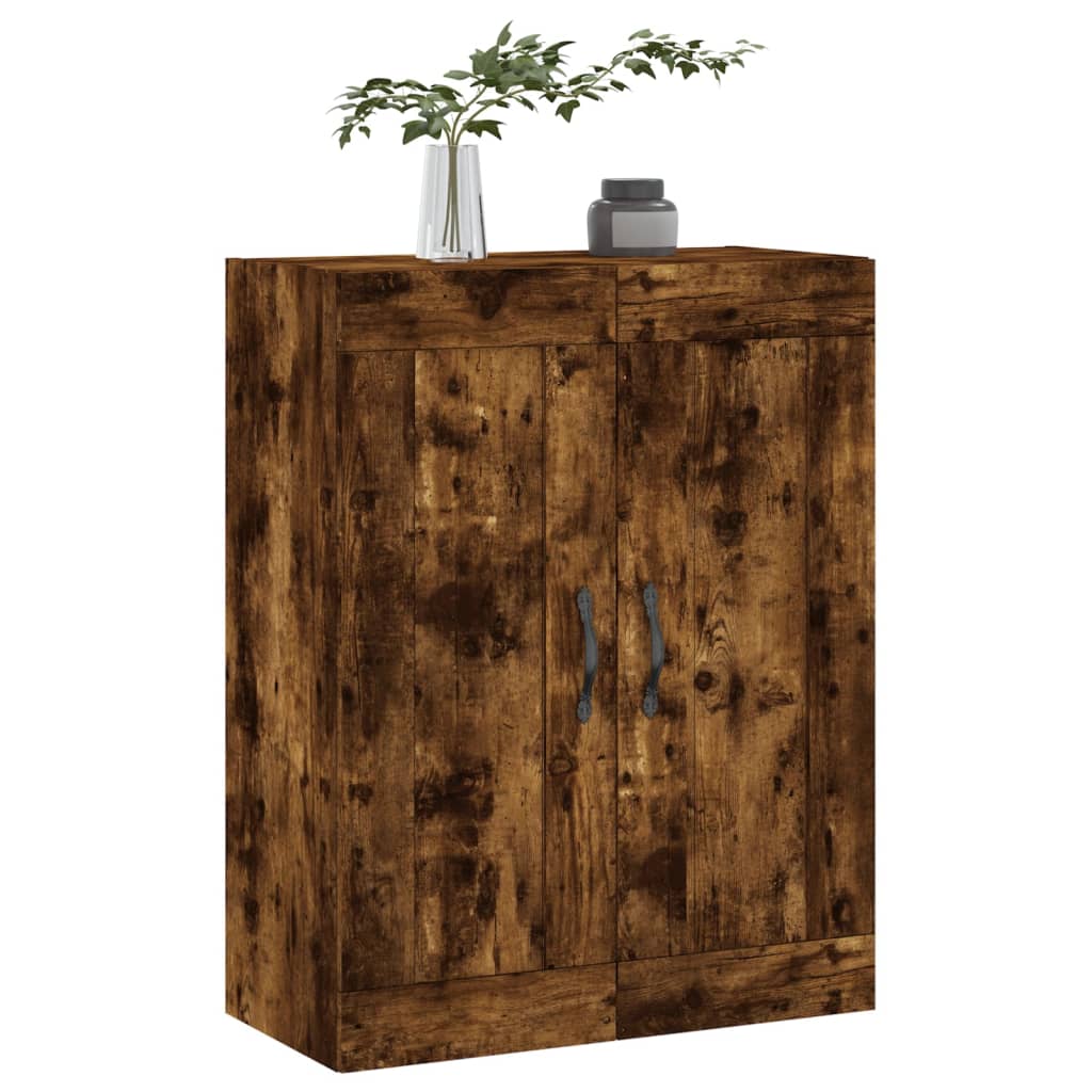 vidaXL Wall Mounted Cabinet Smoked Oak 69.5x34x90 cm Engineered Wood 4