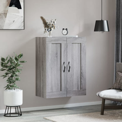 vidaXL Wall Mounted Cabinet Grey Sonoma 69.5x34x90 cm Engineered Wood 3