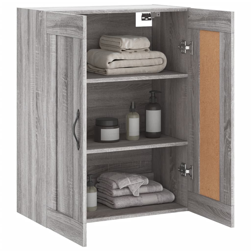 vidaXL Wall Mounted Cabinet Grey Sonoma 69.5x34x90 cm Engineered Wood 5
