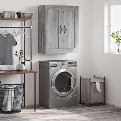 vidaXL Wall Mounted Cabinet Grey Sonoma 69.5x34x90 cm Engineered Wood 1