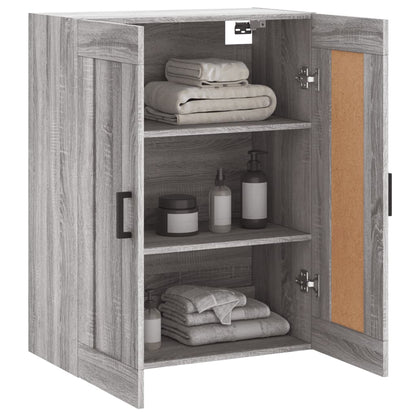 vidaXL Wall Mounted Cabinet Grey Sonoma 69.5x34x90 cm Engineered Wood 5
