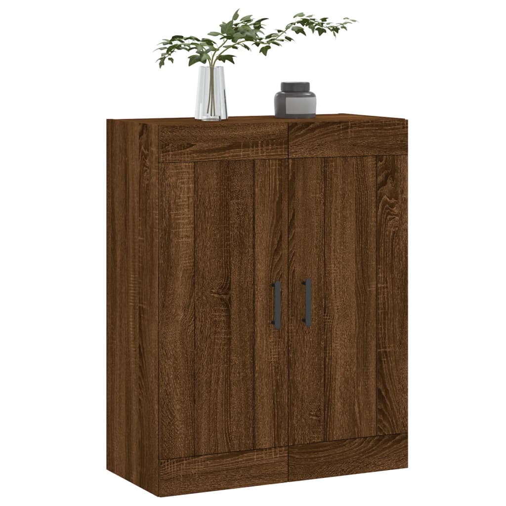 vidaXL Wall Mounted Cabinet Brown Oak 69.5x34x90 cm Engineered Wood 4