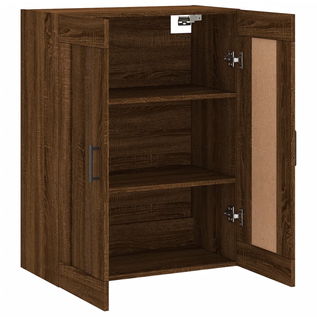 vidaXL Wall Mounted Cabinet Brown Oak 69.5x34x90 cm Engineered Wood 6
