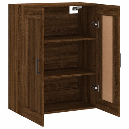 vidaXL Wall Mounted Cabinet Brown Oak 69.5x34x90 cm Engineered Wood 6