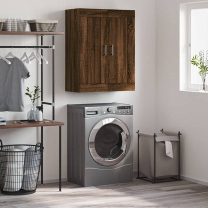 vidaXL Wall Mounted Cabinet Brown Oak 69.5x34x90 cm Engineered Wood 1