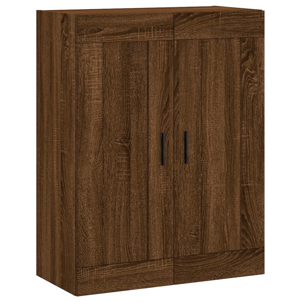 vidaXL Wall Mounted Cabinet Brown Oak 69.5x34x90 cm Engineered Wood 2