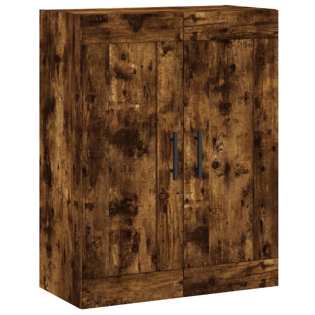vidaXL Wall Mounted Cabinet Smoked Oak 69.5x34x90 cm Engineered Wood 2