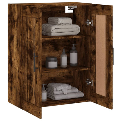 vidaXL Wall Mounted Cabinet Smoked Oak 69.5x34x90 cm Engineered Wood 5
