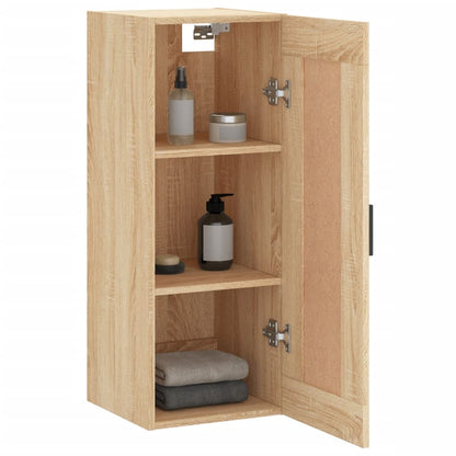 vidaXL Wall Mounted Cabinet Sonoma Oak 34.5x34x90 cm Engineered Wood 5