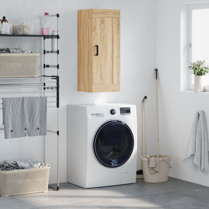 vidaXL Wall Mounted Cabinet Sonoma Oak 34.5x34x90 cm Engineered Wood 1