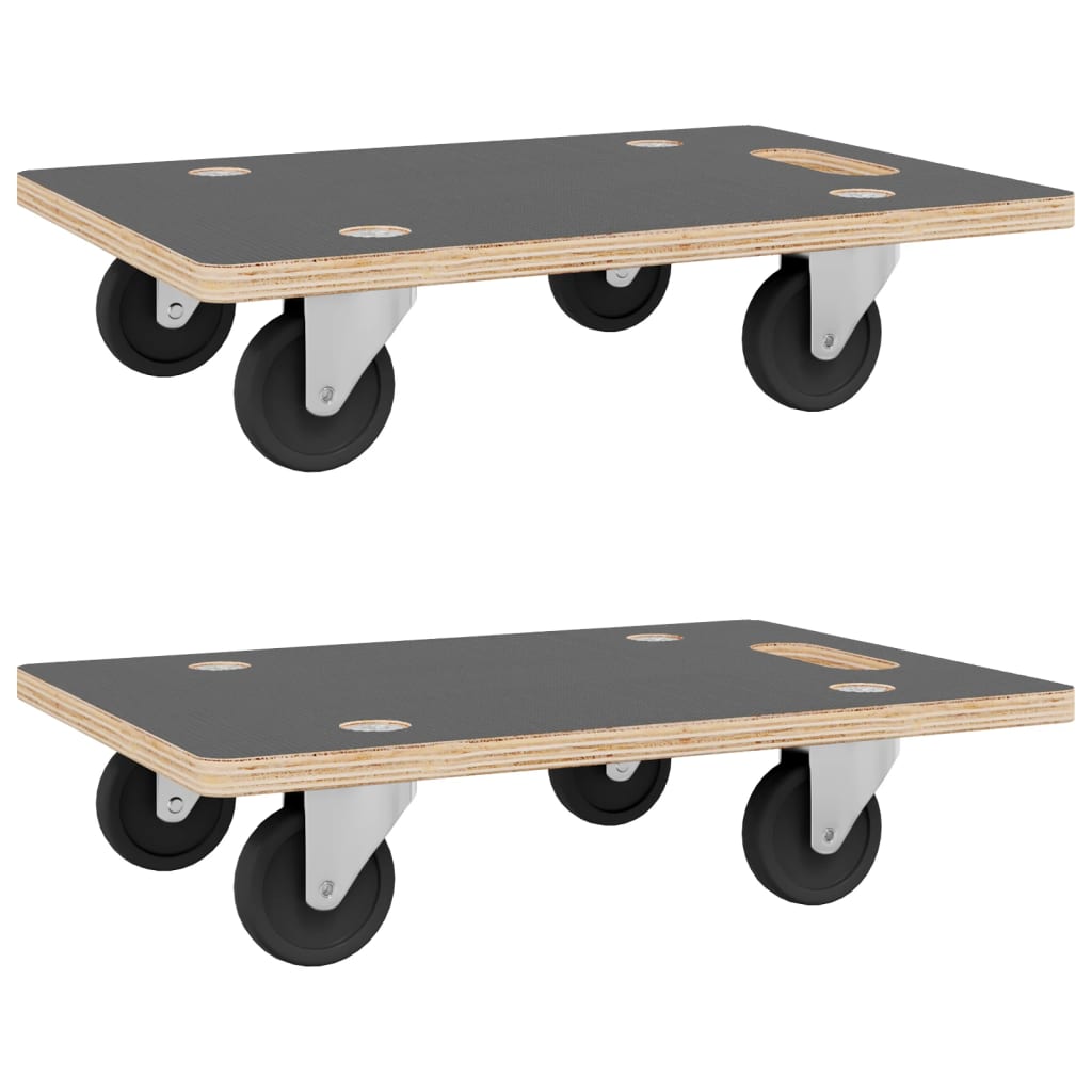 vidaXL Transport Trolleys 2 pcs Rectangular 80x55x11.5 cm 2