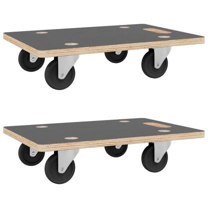 vidaXL Transport Trolleys 2 pcs Rectangular 80x55x11.5 cm 2