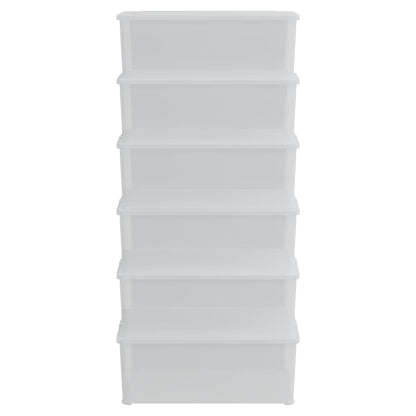 vidaXL Plastic Storage Boxes 6 pcs 10 L Stackable 3