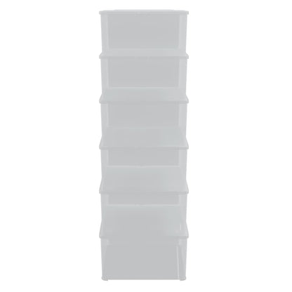 vidaXL Plastic Storage Boxes 6 pcs 10 L Stackable 4