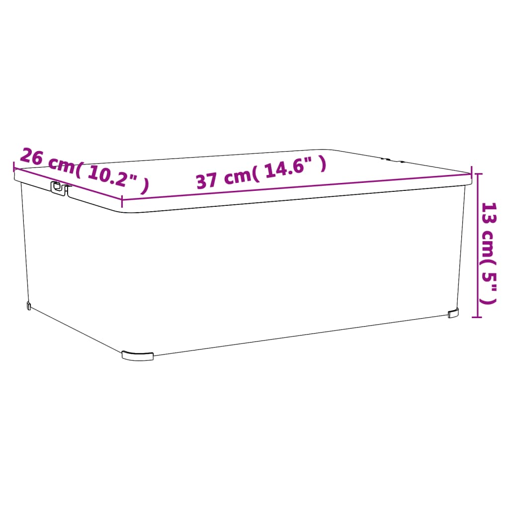 vidaXL Plastic Storage Boxes 6 pcs 10 L Stackable 5