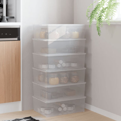 vidaXL Plastic Storage Boxes 6 pcs 10 L Stackable 1