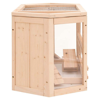 vidaXL Hamster Cage 80x40x43 cm Solid Wood Fir 5