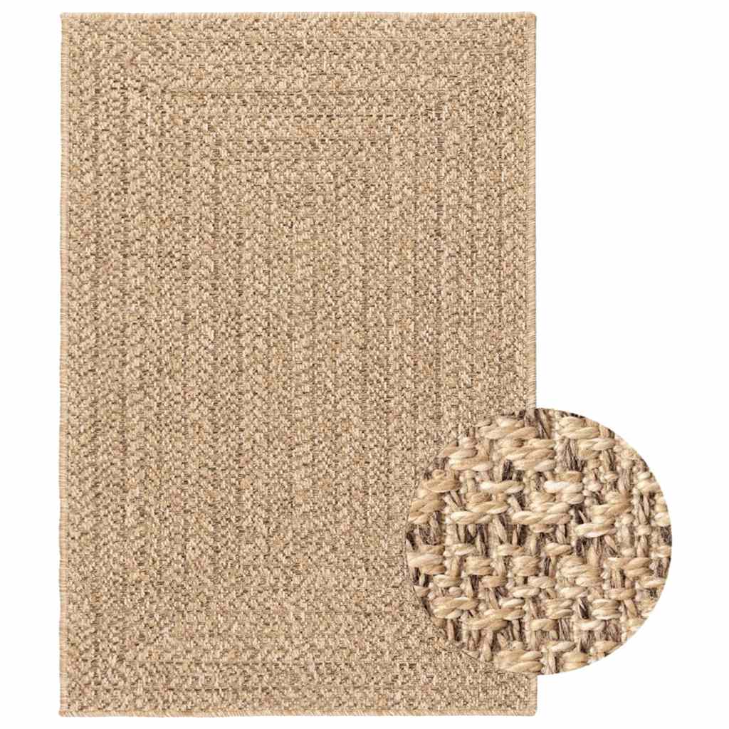 vidaXL Rug ZIZUR 120x170 cm Jute Look Indoor and Outdoor 1