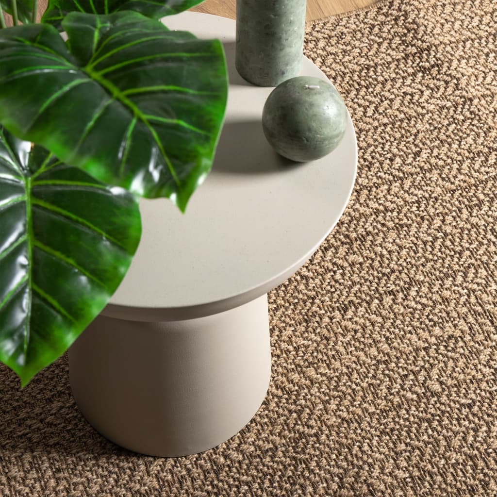 vidaXL Rug ZIZUR Jute Look Indoor and Outdoor Round Brown
