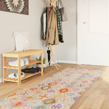 Rug Washable Multicolour Blue and White 80 x 300 cm