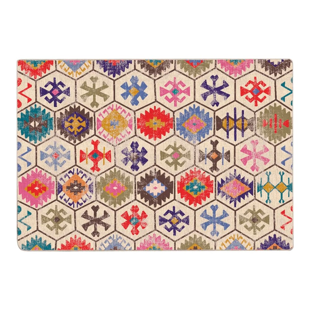Rug Washable Multicolour Blue and White 160 x 230 cm