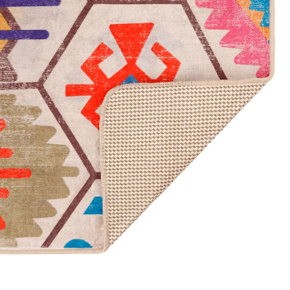 Rug Washable Multicolour Blue and White 160 x 230 cm
