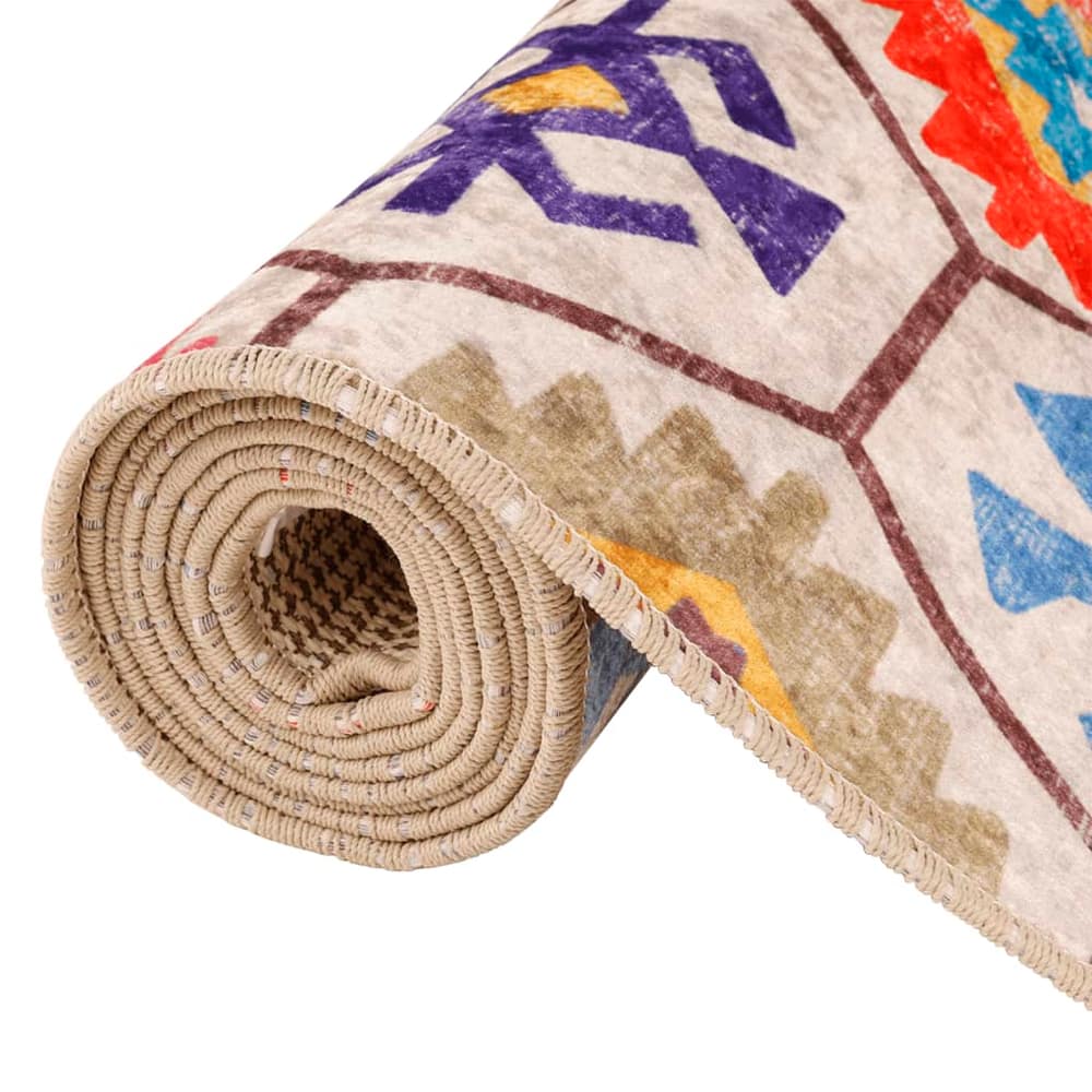 Rug Washable Multicolour Blue and White 160 x 230 cm