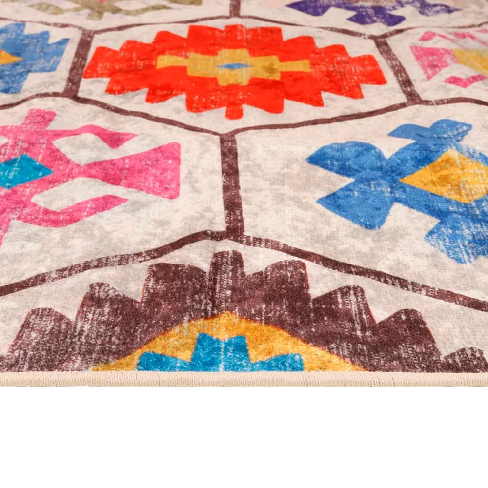 Rug Washable Multicolour Blue and White 160 x 230 cm