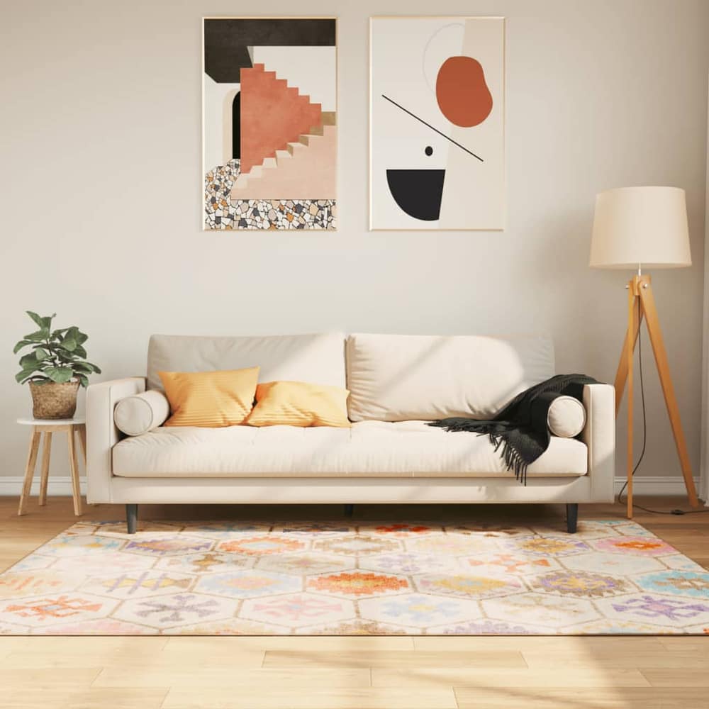 Rug Washable Multicolour Blue and White 160 x 230 cm
