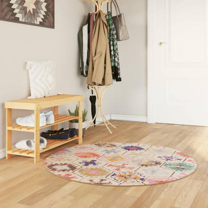 vidaXL Rug Washable Multicolour Blue and White