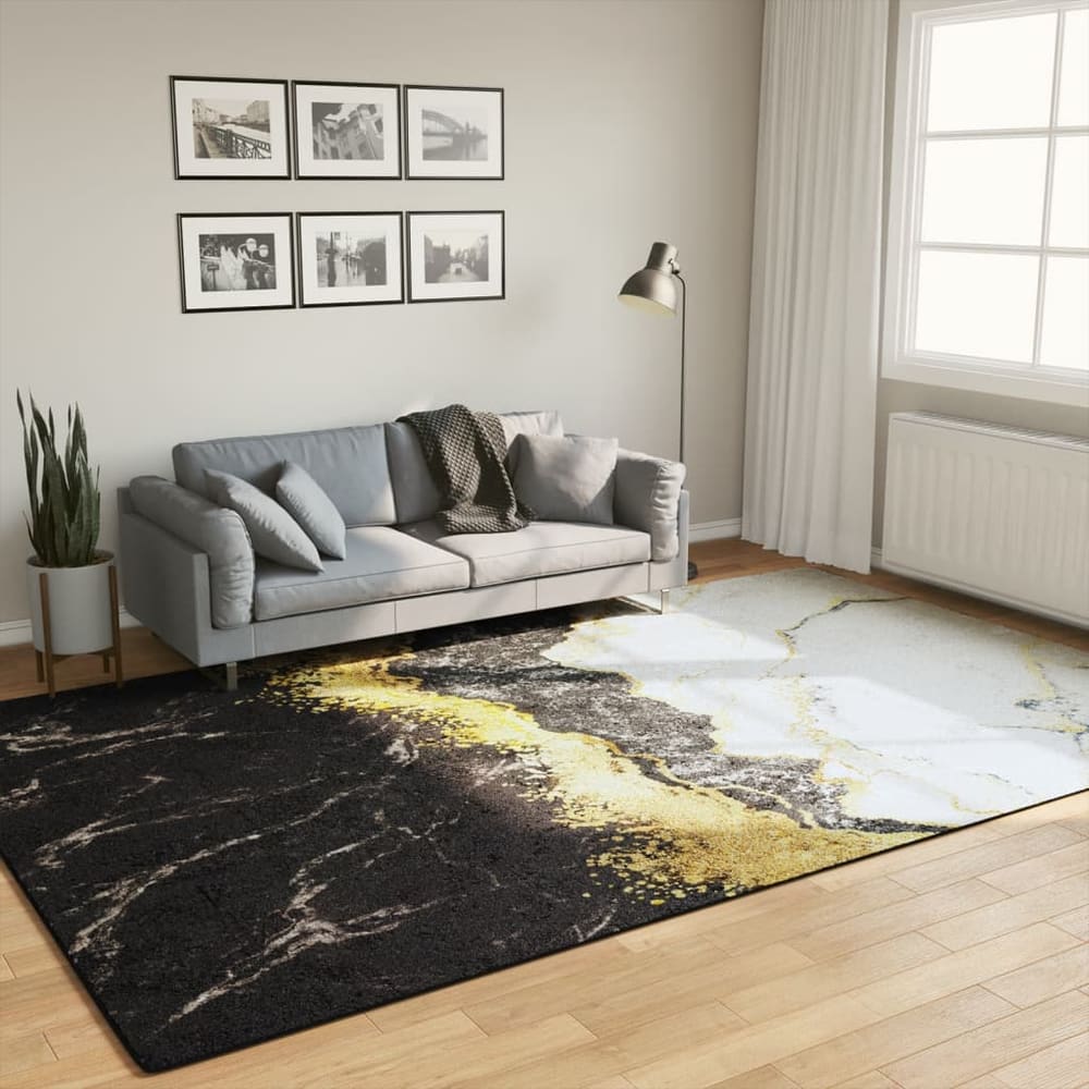Rug Washable Multicolour Gold and White 190 x 300 cm