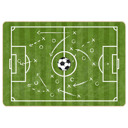 vidaXL Kids' Rug Green 160x230 cm Football Field Washable 2