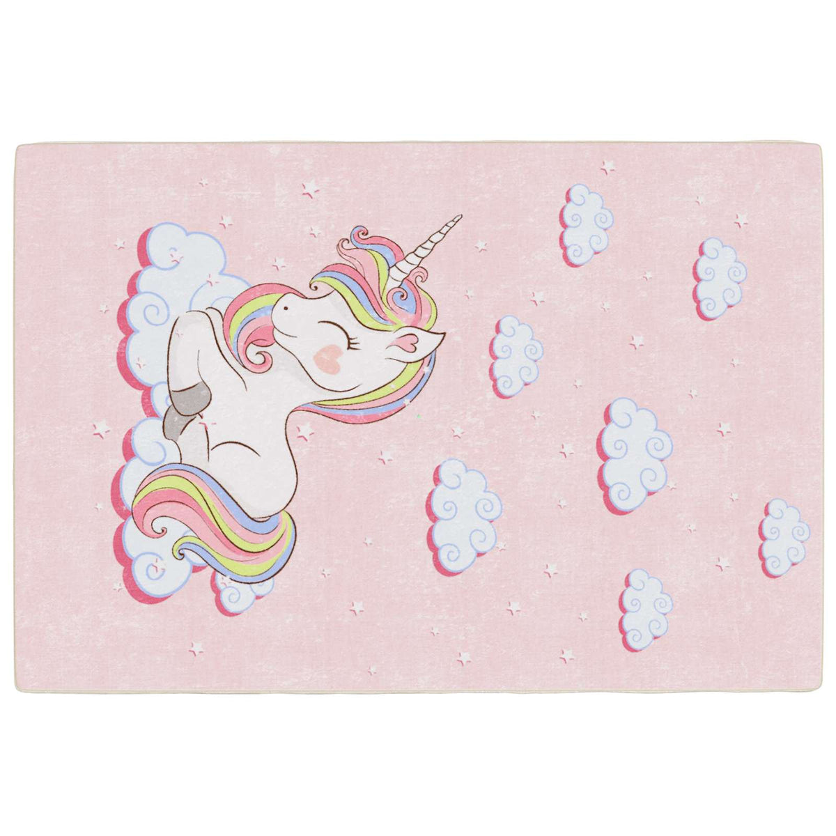 Kids' Rug 160x230 cm Unicorn Washable Pink