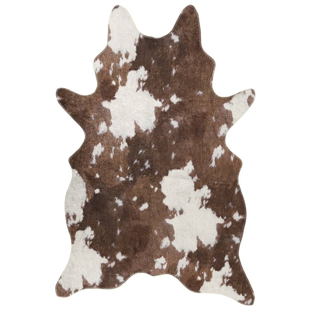 vidaXL Rug Brown and White 120x170 cm Cow Pattern Washable 2