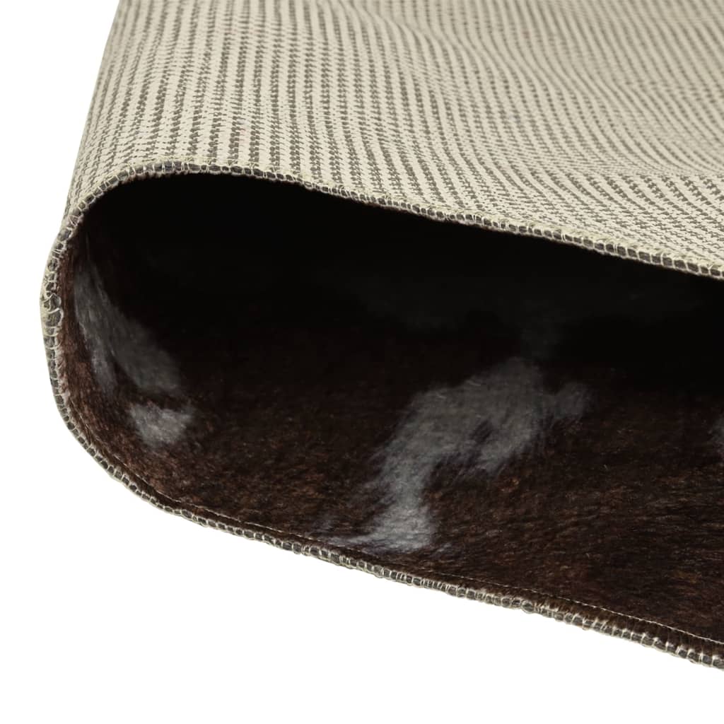 vidaXL Rug Brown and White 120x170 cm Cow Pattern Washable 3