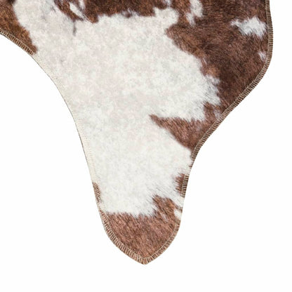 vidaXL Rug Brown and White 120x170 cm Cow Pattern Washable 4