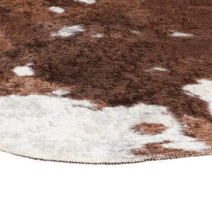 vidaXL Rug Brown and White 120x170 cm Cow Pattern Washable 6