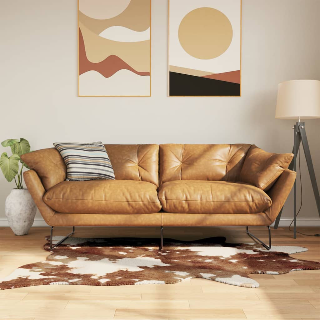 vidaXL Rug Brown and White 120x170 cm Cow Pattern Washable 1