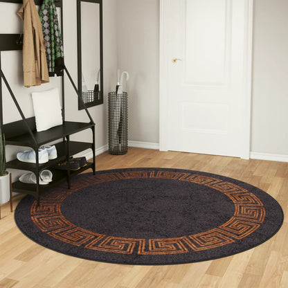 vidaXL Rug Washable and Gold Black