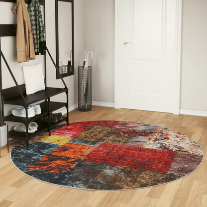 vidaXL Rug Washable Multicolour Patchwork