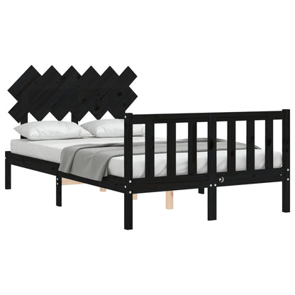 Bed Frame without Mattress Solid Wood Pine Length 190 cm 135 cm