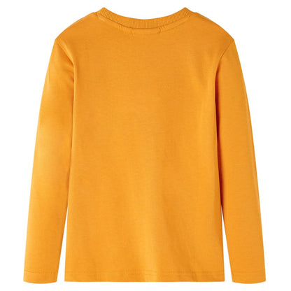Kids' T-shirt with Long Sleeves 92 Ochre