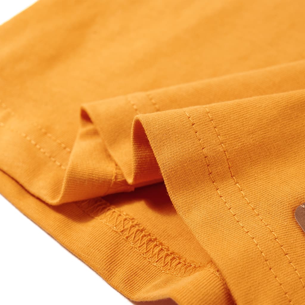 Kids' T-shirt with Long Sleeves 92 Ochre