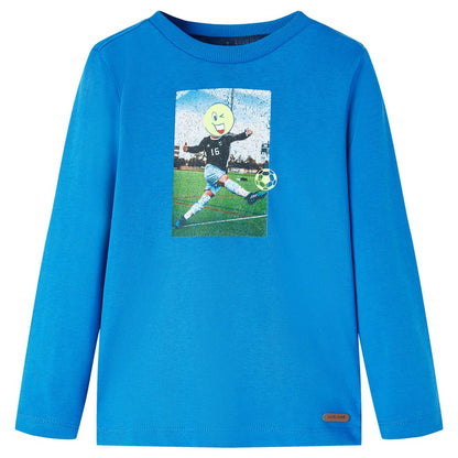 Kids' T-shirt with Long Sleeves 92 Blue 140 (9-10y)