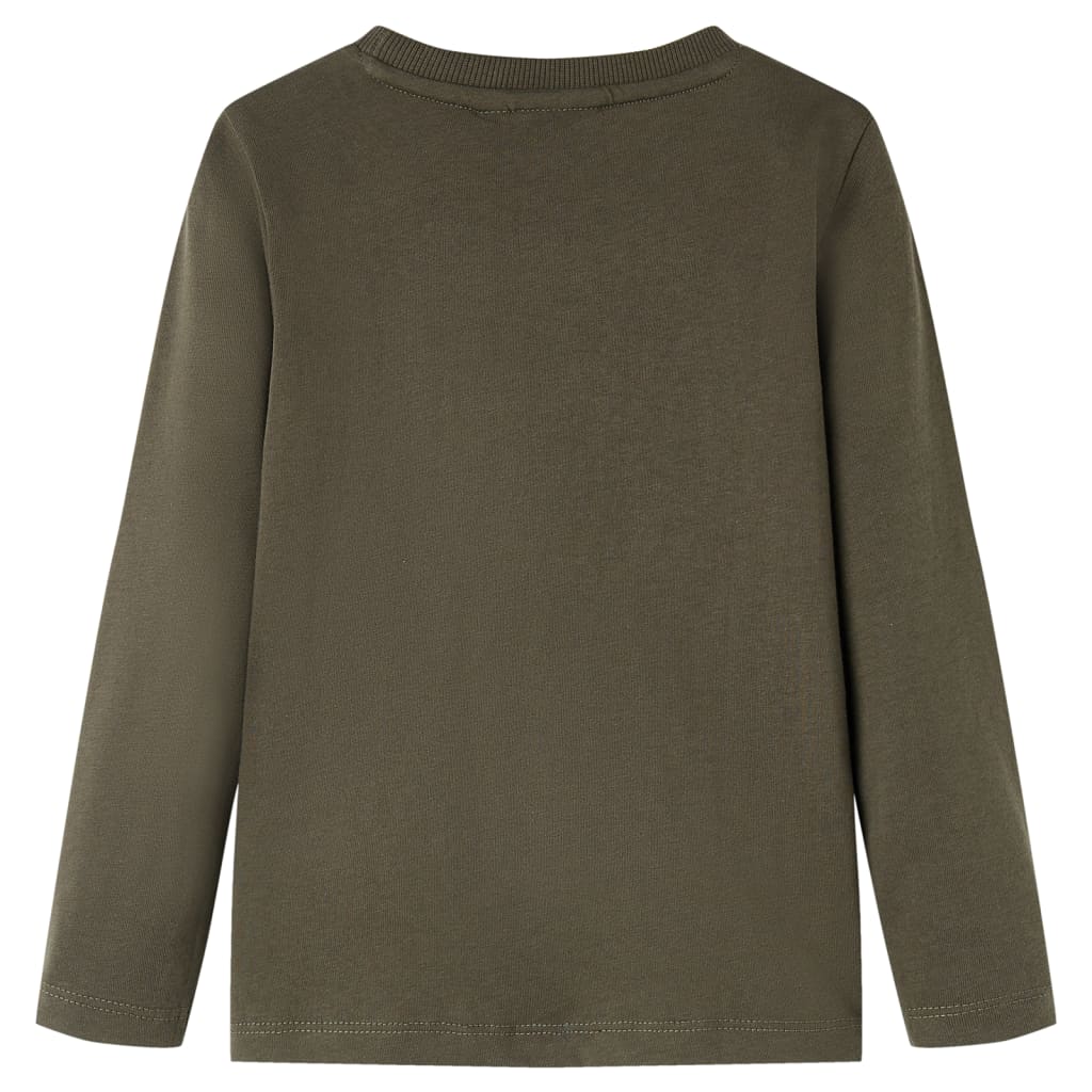 Kids' T-shirt with Long Sleeves 92 Khaki 104 (3-4y)